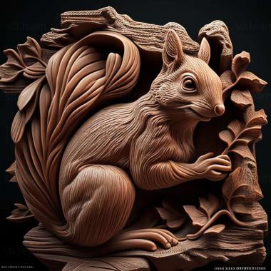 3D model squirrel (STL)